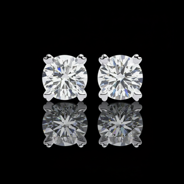 Gilded Affection Handcrafted Moissanite Diamond Round Studs for a Timeless Touch