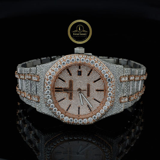 Ivevar's White Fire - D Color VVS1 Full Iced Out Diamond Watch