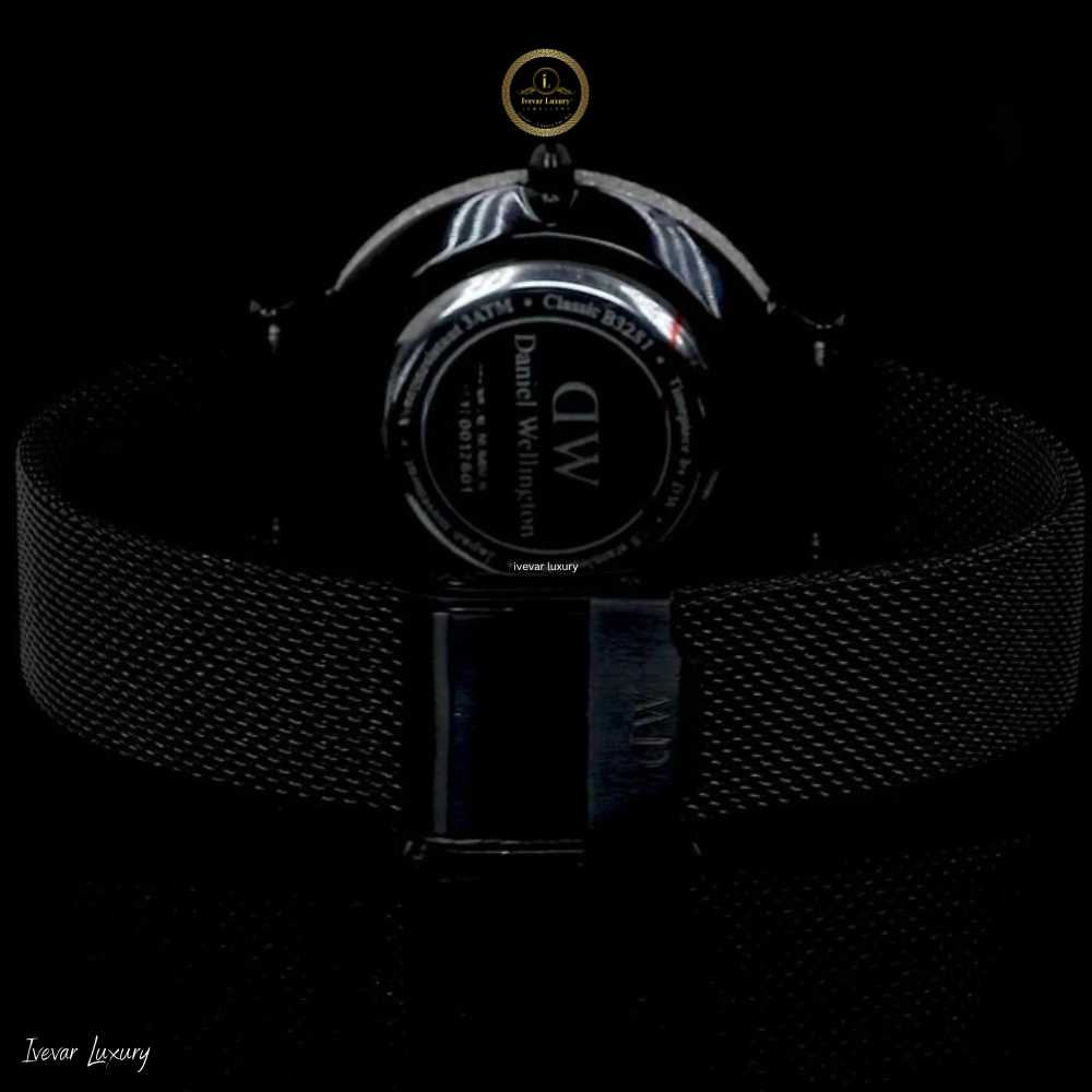 Round Cut Moissanite Diamond Bezel Watch with Milanese Mesh Bracelet - View 4