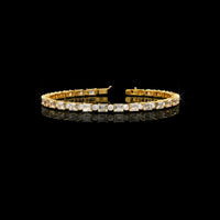 9 TCW Moissanite Emerald Cut Diamond Tennis Bracelet with Precision Cut Brilliance For Quiet Days By Ivevar