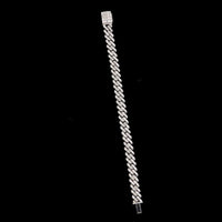 Baguette Cut Moissanite Diamond Cuban Link Bracelet