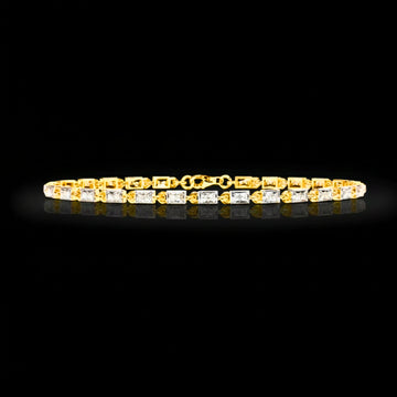 Princess Cut Moissanite Diamond Minimalist Tennis Bracelet