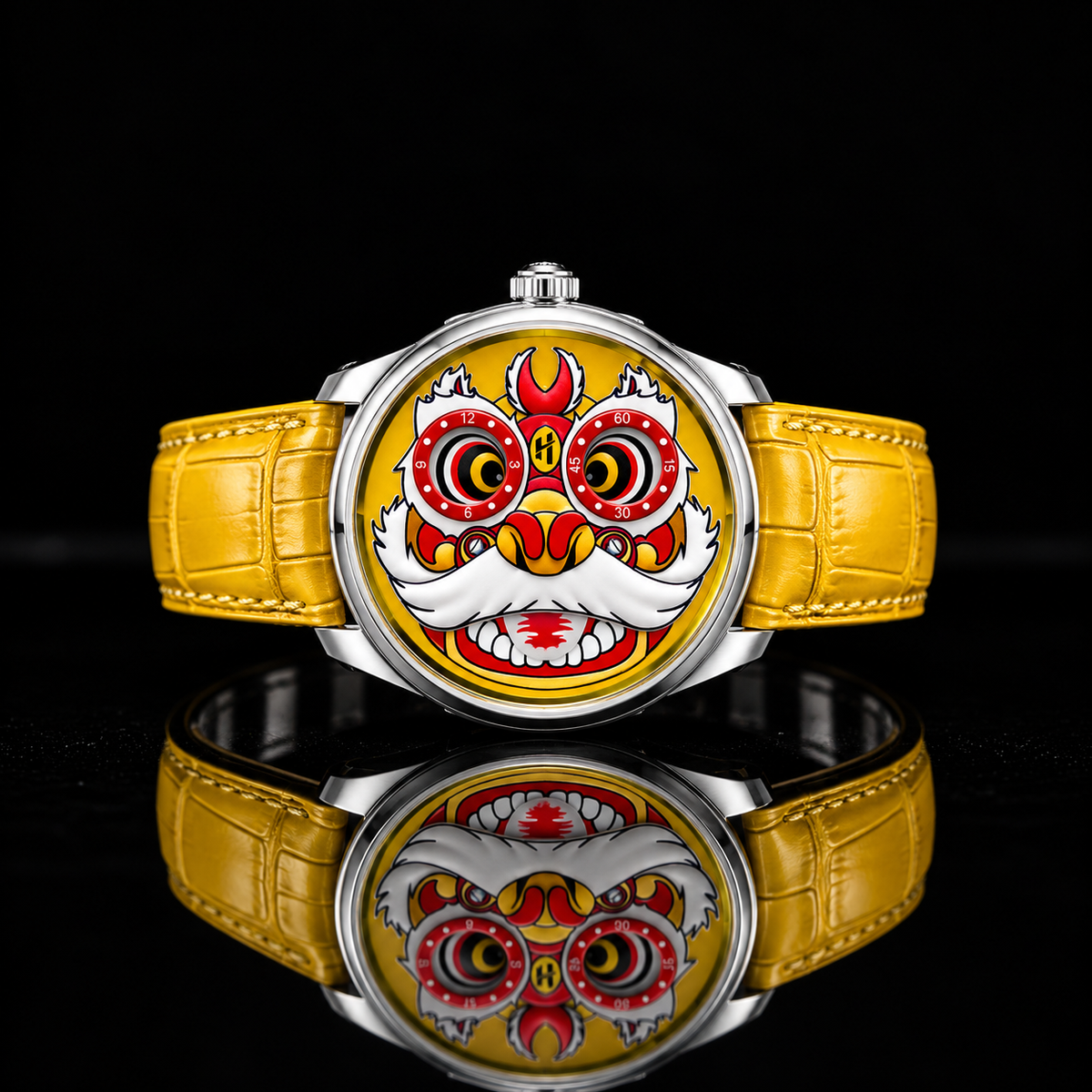 Fun Series Yellow Lion Dance Automatic Watch