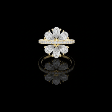 2.13 CT Graceful Round Brilliant Cut Three Stone Moissanite Diamond Ring with Pave Set Diamond Band