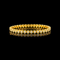 1.05 TCW Modern Elegance Bezel Set Lab Diamond Tennis Bracelet in Gold Sparkle For Her