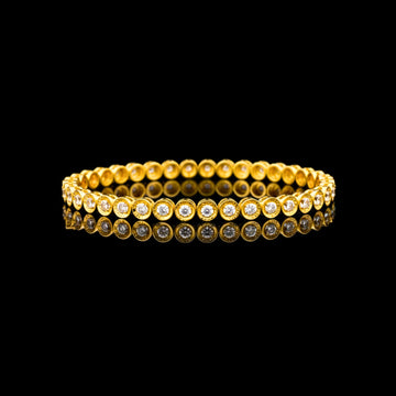 1.05 TCW Modern Elegance Bezel Set Lab Diamond Tennis Bracelet in Gold Sparkle For Her