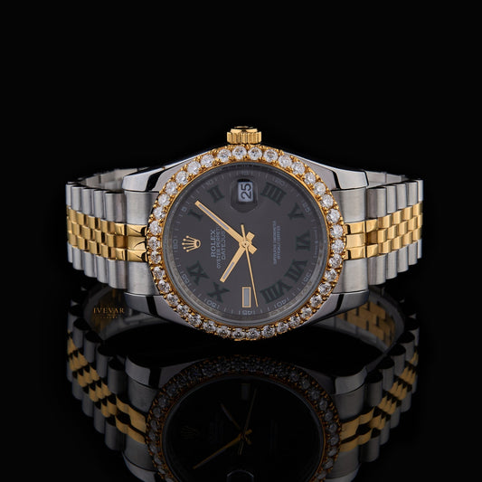 Ivevar Midnight Royale Duo Moissanite Diamond Set Gold And Black Luxury Watch Collection