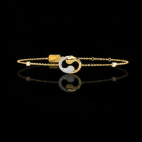 Round Cut Moissanite Diamond Double Chain Swirl Bracelet