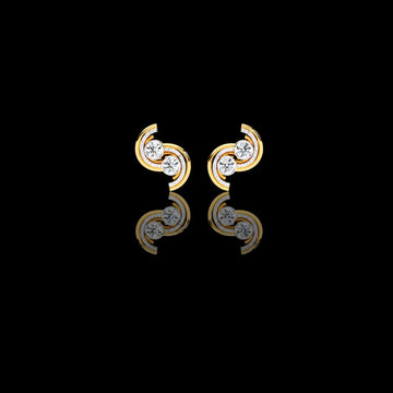 Sparkling Round Cut Moissanite Diamond Stud Earrings Stackable & Trendy For Her