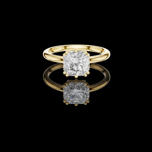 1.75 CT Dazzling Hidden Halo Lab Grown Radiant Cut Diamond Ring For Cocktail Party
