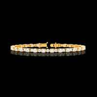 Tennis Bracelet Adorned with Brilliant Lab Grown Oval & Round Cut Diamonds for Look