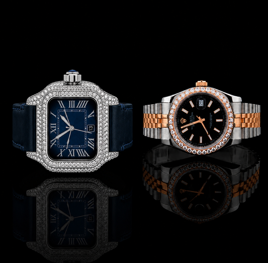 Diamond Prestige Duo Rose Gold Elegance And Iced-Out Statement Watch Collection