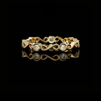 0.21 TCW Eternal Winter Round Cut Moissanite Diamond Wedding Band for Your Forever
