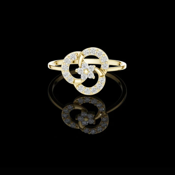 0.23 TCW Dainty Round Cut Moissanite Diamond Ring Timeless Double Loop Sparkle by Ivevar Luxury