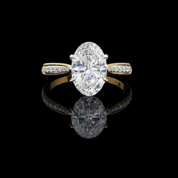1.88 CT Magnificent Oval-Cut Moissanite Diamond Ring with Pavé Accents for Elevated Elegance