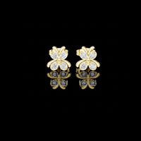 Artfully Sculpted Butterfly Design Featuring Brilliant Round Moissanite Diamond Earring