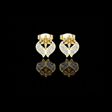 Sculpted Floral Motif with Brilliant Round Moissanite Diamonds Signature Fine Jewelry