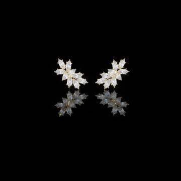 3.22 CT Classic Moissanite Marquise Diamond Floral Stud Earrings Trending New Design
