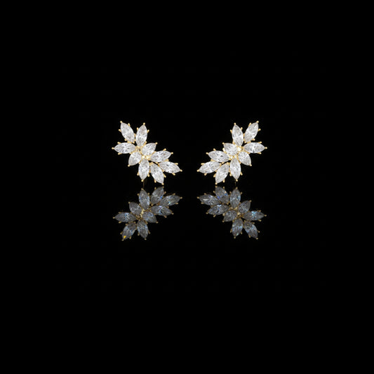 3.22 CT Classic Moissanite Marquise Diamond Floral Stud Earrings Trending New Design