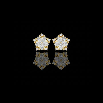 0.80 CT Luxury Moissanite Marquise Cut Diamond Flower Fine Stud Earrings Jewelry