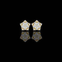 0.95 TCW Luxury Moissanite Marquise Cut Diamond Flower Fine Stud Earrings Jewelry