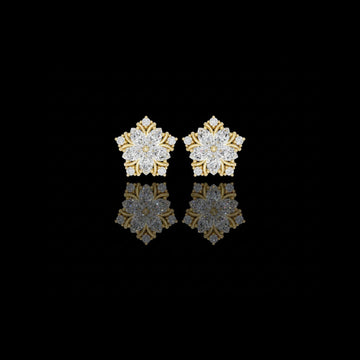 0.95 TCW Luxury Moissanite Marquise Cut Diamond Flower Fine Stud Earrings Jewelry
