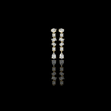 1.36 CT Celestia Cascade Multi Shape Lab Grown Diamond Drop Earrings For Her