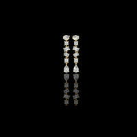 2.88 TCW Celestia Cascade Multi Shape Moissanite Diamond Drop Earrings For Her