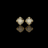 0.64 TCW Geometric Round Cut Kite Shaped Moissanite Diamond Cluster Stud Earrings For Mother