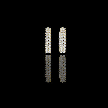 0.80 TCW Premium Style Marquise Cut Moissanite Diamond Earrings High Brilliance Statement Hoops