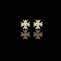 0.32 TCW Modern Starburst Moissanite Diamond Stud Earrings with Radiant Geometric Design For Love
