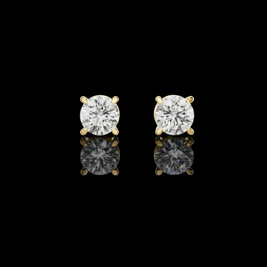 2.50 TCW Delight Moissanite Round Cut Solitaire Diamond Stud Earrings Pure Fire, Luxury Elegance