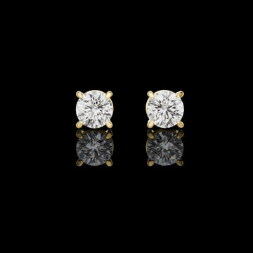 2.50 TCW Delight Moissanite Round Cut Solitaire Diamond Stud Earrings Pure Fire, Luxury Elegance