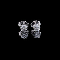 Brilliant Sparkle Round Cut Moissanite Diamond Stud Earrings