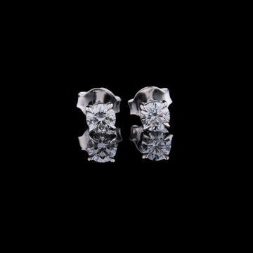 Brilliant Sparkle Round Cut Moissanite Diamond Stud Earrings