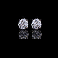 2.42 TCW Desire Round Lab Grown Diamond Stud Earrings Custom Jewelry By Ivevar