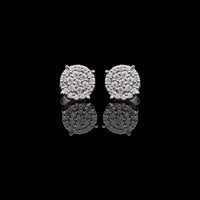 0.56 TCW Premium Moissanite Round Multi Stone Cluster Stud Earrings with Exceptional Radiance
