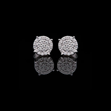 0.56 TCW Premium Lab Grown Round Multi Stone Cluster Stud Earrings with Exceptional Radiance
