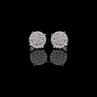 0.56 TCW Premium Moissanite Round Multi Stone Cluster Stud Earrings with Exceptional Radiance