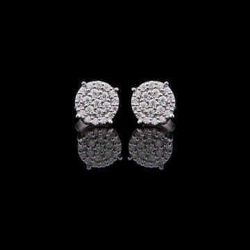 0.56 TCW Premium Moissanite Round Multi Stone Cluster Stud Earrings with Exceptional Radiance