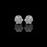 1.02 TCW Classic Round Lab Diamond Stud Earrings in White Gold Cut by Ivevar