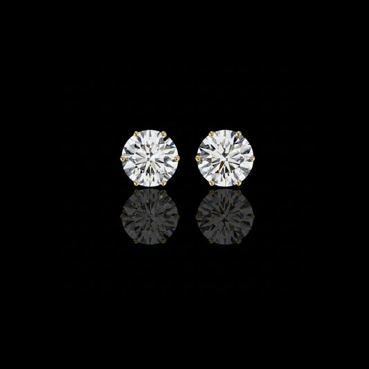 Round Cut Moissanite Diamond Earrings Elevate Your Everyday Look Classy