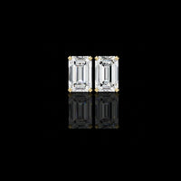2.40 TCW Stunning Moissanite Diamond Emerald Cut Earrings Crafted with Care Designed to Dazzle For Her