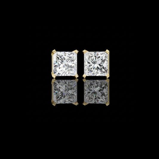 Discover the Beauty of Lab Created Princess Diamond Earrings For Everyday