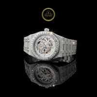 Luxury Skeleton Watch Iced Out Design With Roman Dial by Ivevar