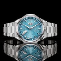 Sound Of Nature Guilloche Dial Ice Blue Titanium Chiming Limited Edition Automatic Watch