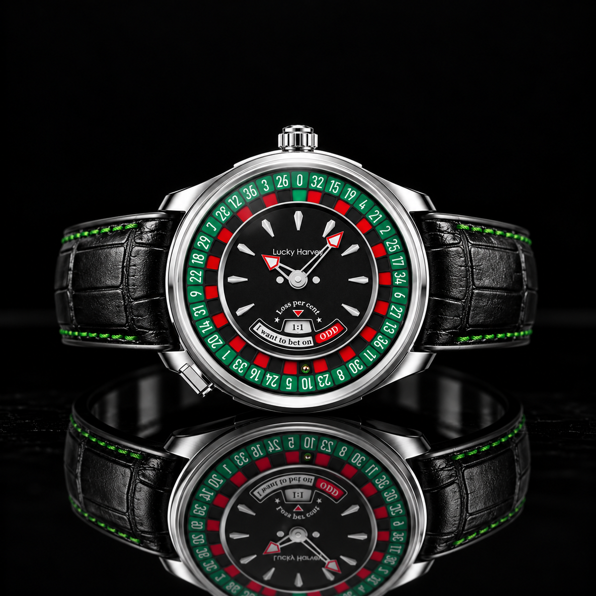 Casino Series Silver European Roulette Automatic Watch
