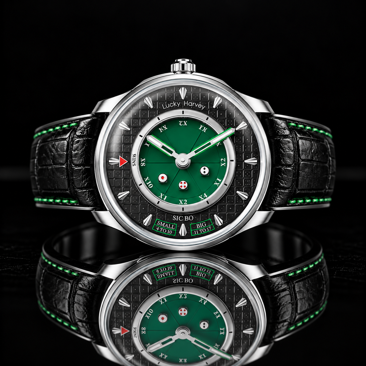 Casino Series Green Sic Bo Automatic Watch