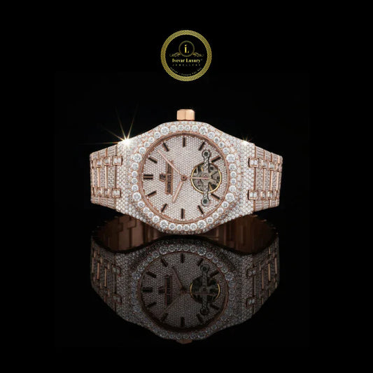 Luxury Diamond Automatic Watch – Rose Gold & Two-Tone Premium Timepiece
