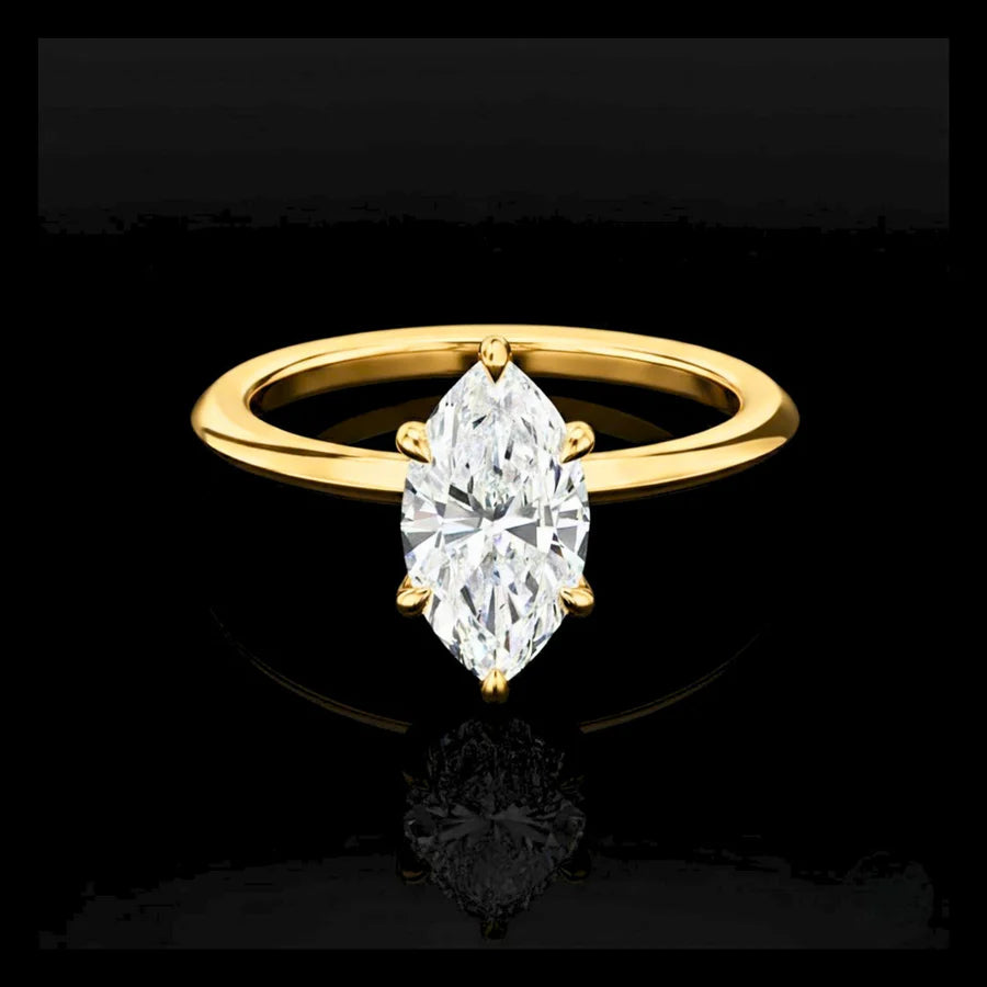 Marquise Shape Lab Diamond Ring